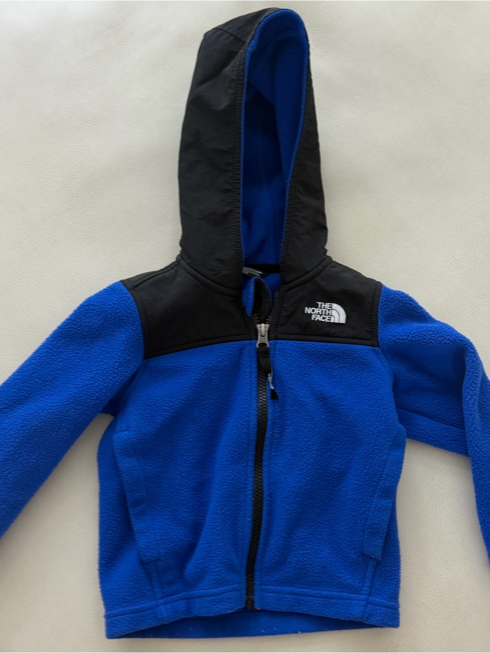 The North Face Royal Blue and Black Fleece Jacket with Logo